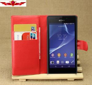 Wholesale Sony Xperia M2 S50H PU Wallet Leather Cases With Holder Multi Colors from china suppliers