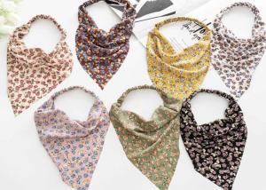 Wholesale Europe United States floral hair band square scarf hair girl elastic headband cross-border hot bun head triangle from china suppliers