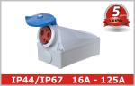 16A 32A 63A 125 Amp Wall mounted Industrial Socket Outlets Appliance Inlet