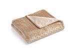 Wave Quilted Decorative Couch Throw Blanket Velvet Material Customized Size