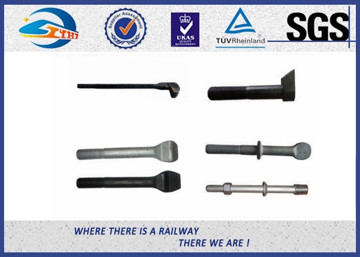 High Hardness Oxide Black Oval Head Steel Railway Bolt With ANSI ASME