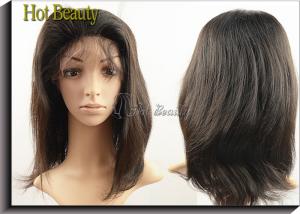 Wholesale Virgin Human Hair Machine Sewing Full Lace Wigs Soft Straight In Stock from china suppliers