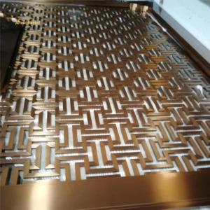 Wholesale Ss304 201 Gold Hairline Stainless Steel Room Divider Decoration Screen from china suppliers