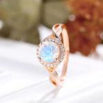 925 Sterling Silver Natural Gemstone Jewelry Round Faceted Rainbow Moonstone