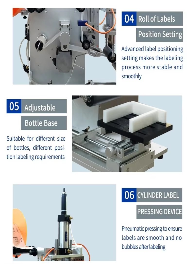 New Style Design 50Ml Refillable Home Aromatherapy Flat Glass Bottles Manual Flat Labeling Machine