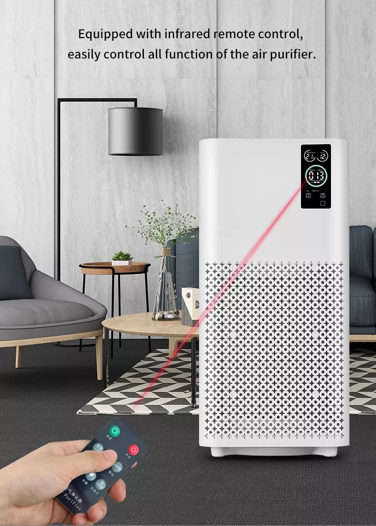 Household WIFI Air Purifiers Air Ionizer Ozone Free Room Hepa Filter Smart Touch Control Home Air Purifier Equipment