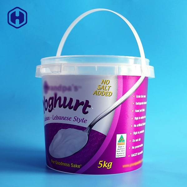 5L Empty IML Bucket Large Capacity Sturdy Microwavable Heat Resistant
