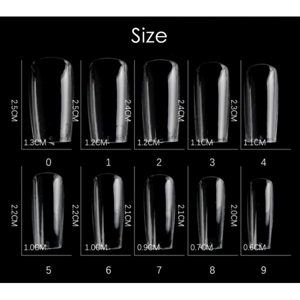 Stiletto Extra Long Press on Nail Extension Tips Full Cover Faux Nails Tips for Small Nails Single item French Style