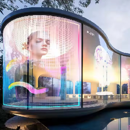 IP43 Waterproof Transparent LED Screen SMD2121 for Customizable and Versatile Advertising