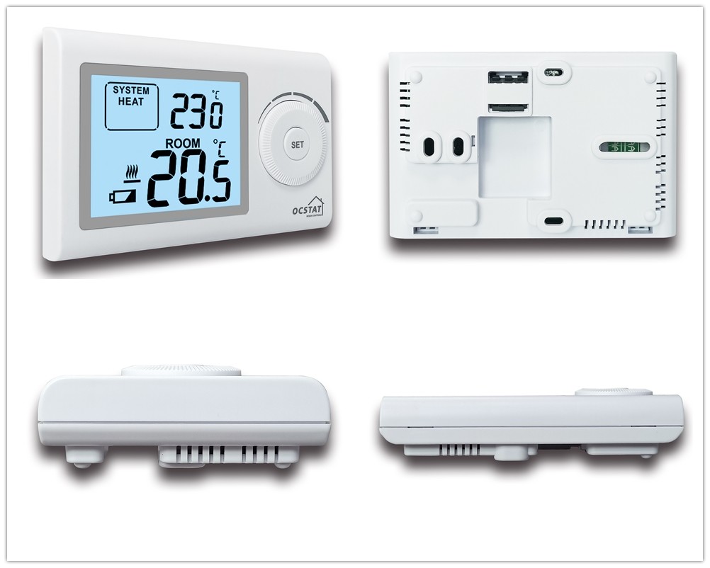 HVAC System Antiflaming ABS Gas Boiler Heating Thermostat For Indoor Places