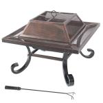 OEM Geometric Design Steel Barbecue Grills Bbq Oven Bronze Color