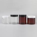 100ml 150ml 200ml 250ml 300ml Amber Black Pet Cream Plastic Cosmetic Jar With