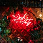 Energy saving Neon Letter Signs 8mm Transparent Acrylic For Holiday Wedding