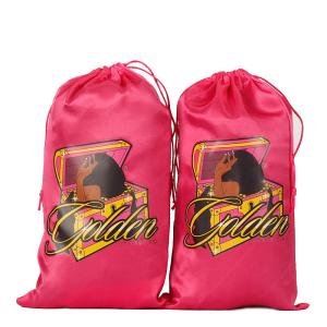 Wholesale Tassel Satin Jewelry Pouch , Screen Printing Satin Storage Bags from china suppliers