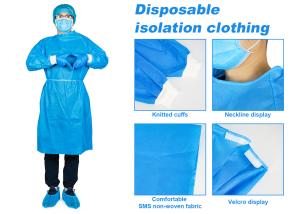 Wholesale SMS Disposable Isolation Aprons , SMS Disposable Medical Protection Gown from china suppliers