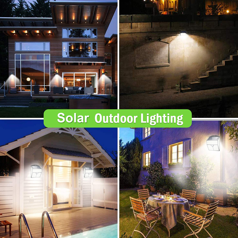 2200MAH Solar Motion Sensor Wall Light 436LED 3000LM For Courtyard Path