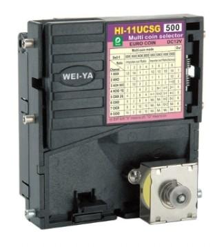 Quality Support 8 Channels Euro Coin Acceptor Adjustable 4 Kinds Of Coin Thickness for sale