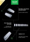 Milk Color/ Half Square Shape French Acrylic Fake Nail with ABS Artificial nail
