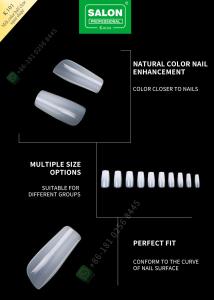 Wholesale Milk Color/ Half Square Shape French Acrylic Fake Nail with ABS Artificial nail False Nail from china suppliers