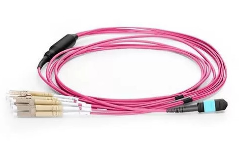 FTTB Female Male UPC APC Mpo Fanout Cable Purple