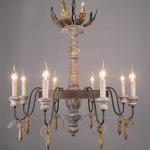 Rustic foyer big chandelier italian murano living room industrial chandelier(WH