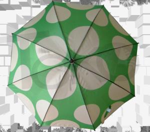 Wholesale Printed Automatic Walking Stick Umbrella Curved Wooden Handle 95cm Length from china suppliers