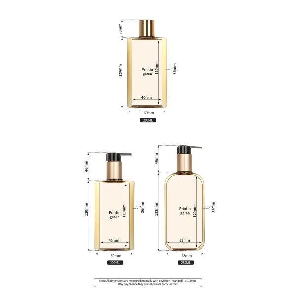 Hot Stamping Disc Cap Bottle , Square Lotion Pump Bottles 69mm Diameter