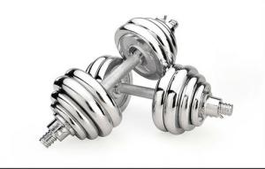 Wholesale fitness excercise cast iron chromed adjustable dumbbell set 15kg 20kg 30kg from china suppliers