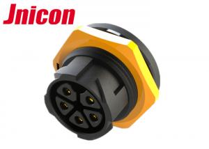 China M25 Waterproof Bulkhead Electrical Connectors Female 5 Pin 20A IP67 For Device on sale