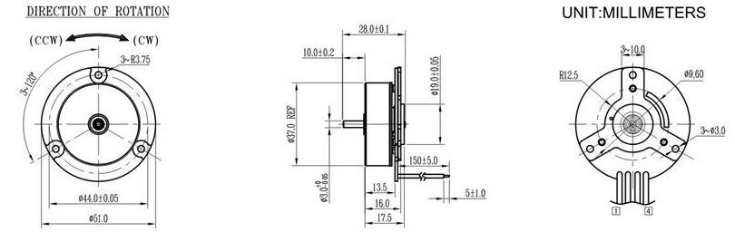 20000 RPM brushless DC motor High Speed 12v 24v outrunner BLDC motor 37mm Diameter