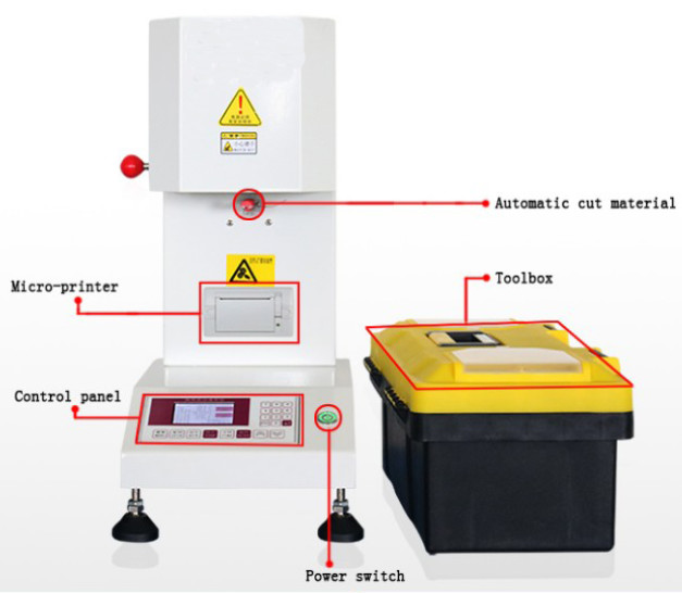 PVC Melt Flow Index Plastometer plastic film testing equipment With High Temperature