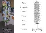 3 Sides Iron Wire Metal Book Display Stand For Magazines And Books Customized