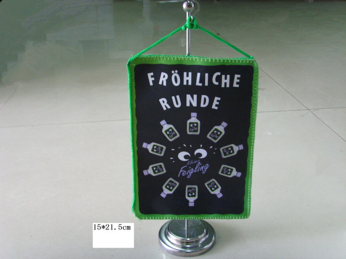 Cool Table Top Flags , Personalized Stick Flags With Stainless Steel Flag Pole And Stand
