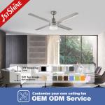 110V Iron Blades Dimmable Ceiling Fan 52 Inch With AC Motor