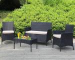 Patio Furniture Set Outdoor Sectional Sofa Conversation Set All Weather Wicker