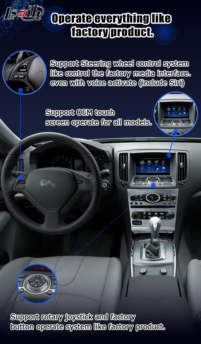 Nissan Armada TA60 fit with wireless carplay android auto on factory screen