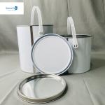 1 Gallon White Paint Tin Cans Round Container 4 Liter Package Metal Cans