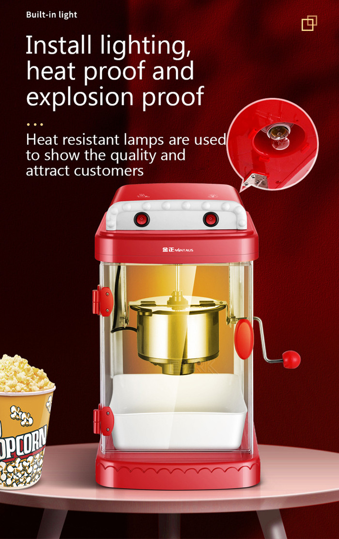 330W Home Popcorn Maker Machine Explosive Spherical Butterfly Shape