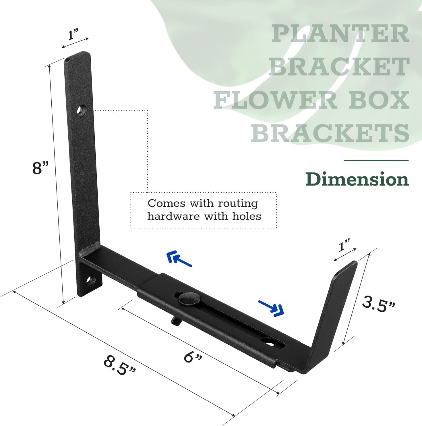 Adjustable Planter Bracket for Holding Different Flower Boxes Window Planter Box Hanger