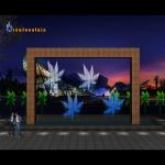 dancing musical digital water curtain fountain digital spray nozzle