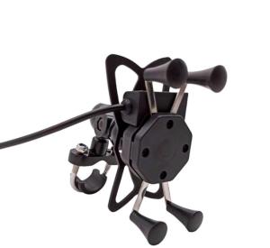 Wholesale 5V 2.5A Motorcycle Cell Phone Holder , Handlebar Dirt Bike Cell Phone Mount from china suppliers