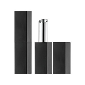 Luxury Black Square Aluminum Lipstick Tube Empty Lipstick Case