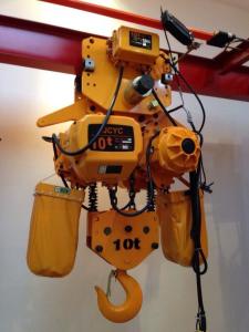 Wholesale Yellow Color 10 Ton Chain Hoist With Hook , Chain Electric Hoist High Speed from china suppliers