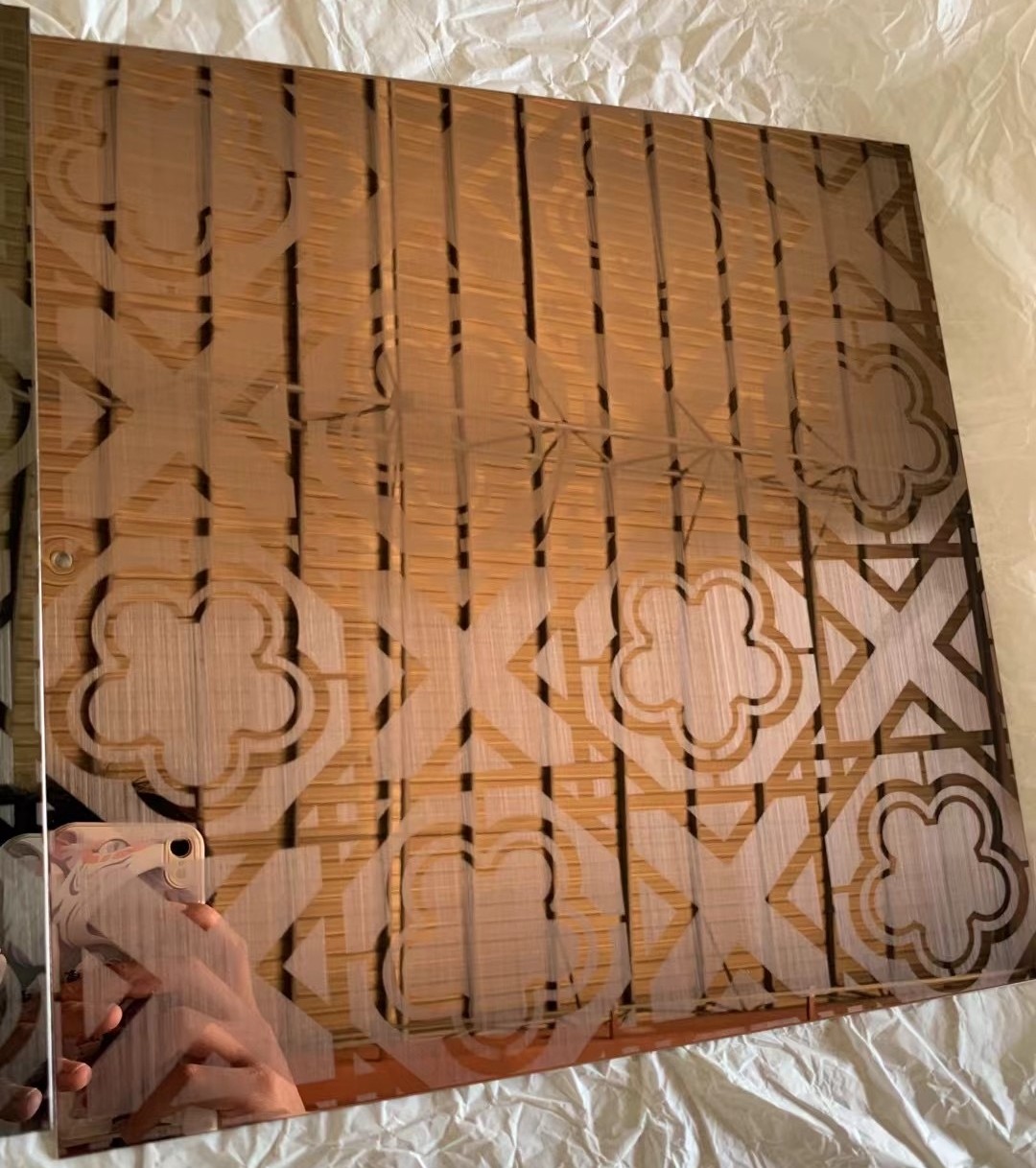 3.0Mm Thickness Etched Stainless Steel Sheet Decorative Color Embossed Steel Plate Panel Wooden Colored