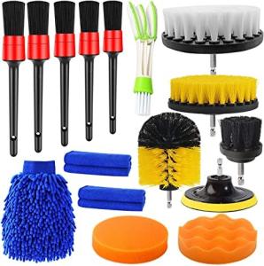 Wholesale Sustainable 4.5in Wheel Cleaning Brush 16Pcs Drill Scrubber Attachment Set from china suppliers