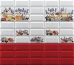 A Scene Of Harvest ,SGS White Body Glossy 7.5x15.2cm Subway Porcelain Wall Tiles