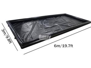 Wholesale Airtight PVC Portable Inflatable Vehicle Wash Mats Black Inflatable Car Wash Containment Mat Water Collector For Truck from china suppliers