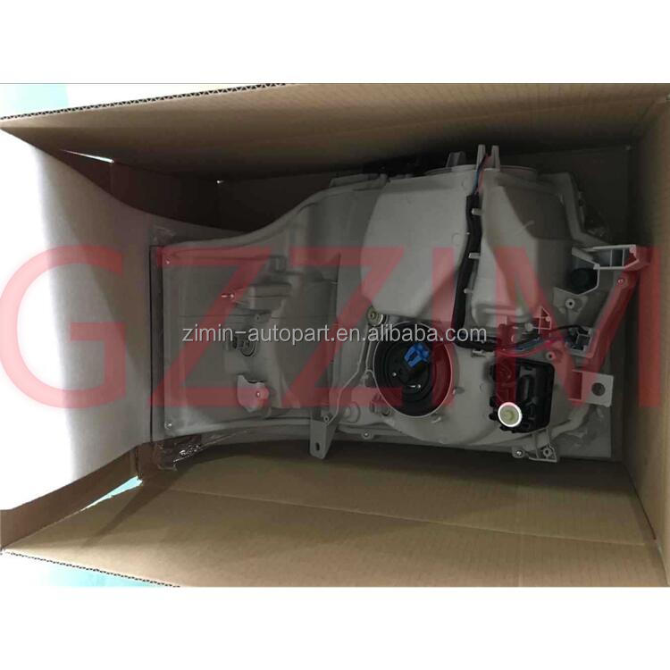 Car Black ABS Plastic Refit HID Head Lamps For Toyota Hiace 2014