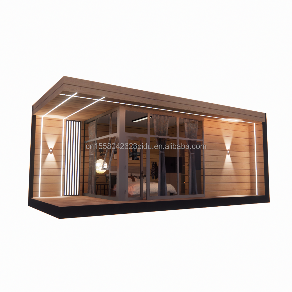 30ft Prefabricated Wooden Glass House Sunshine House Container Prefabricated Container