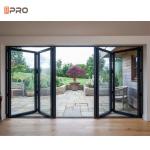 Anodized Aluminum Folding Doors Low - E Glass Interior Bi Folding Door